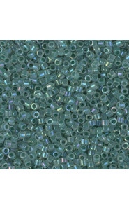 Miyuki delica Beads 11/0 - Forest green lined opal ab DB-1768